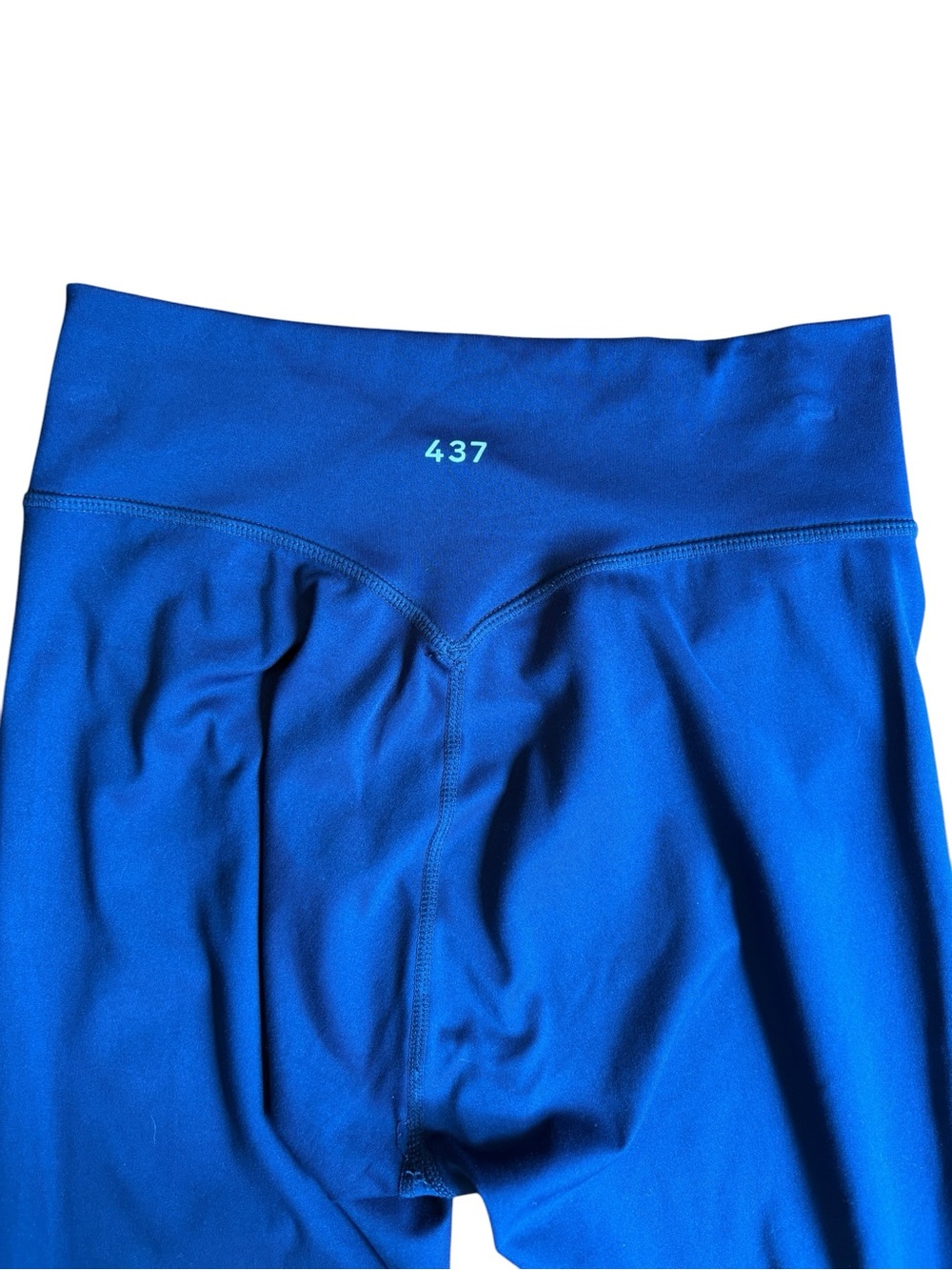 437 Women's Leggings "The V" Cobalt Blue High Waisted Sz. M - Picture 4 of 4